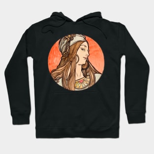 Alphonse Mucha - Stained Glass Hoodie